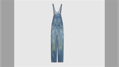 gucci overalls with grass stains|Gucci is selling denim overalls with grass 'stain effect' for $1,750.